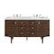 James Martin Vanities Amberly 60in Double Vanity, Mid-Century Walnut w/ 3 CM Ethereal Noctis Top 670-V60D-WLT-3ENC - alternate 1